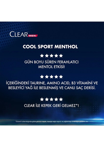 Men Kepeğe Karşı Etkili Şampuan Cool Sport Menthol Ferahlatıcı Mentol Etkisi 350 ml x2