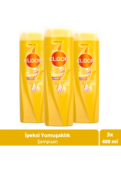 Superblend Saç Bakım Şampuanı İpeksi Yumuşaklık Argan Yağı İpek Proteini C Vitamini 400 ml x3