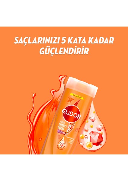 Superblend Saç Bakım Şampuanı Güçlü ve Parlak E Vitamini Makademya Yağı Kolajen 400 ml x2