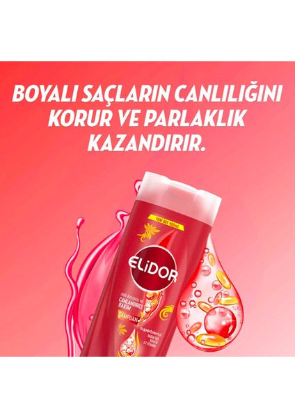 Superblend Saç Bakım Şampuanı Renk Koruyucu ve Canlandırıcı Bakım Badem Yağı Keratin E Vitamini 400 ml X3