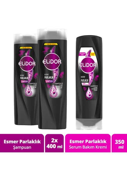 Superblend Saç Bakım Şampuanı Esmer Parlaklık 400 ml X2 + Serum Bakım Kremi 350 ml