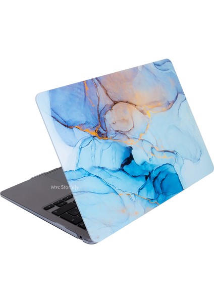 Macbook Air Kılıf 13.6 inç M2-M3, Marble14NL (TouchID'li Air M2-M3 13.6") A2681 A3113 ile Uyumlu