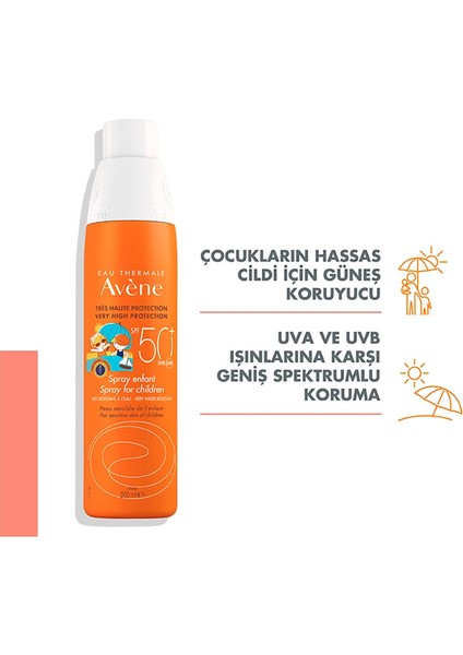 Enfant Spray Spf50+ 200Ml - Çocuklar İçin Çok Yüksek Güneş Koruyucu Sprey