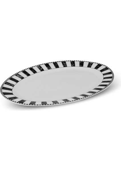 Damalı Büyük Kayık Tabak 35 cm modelleri