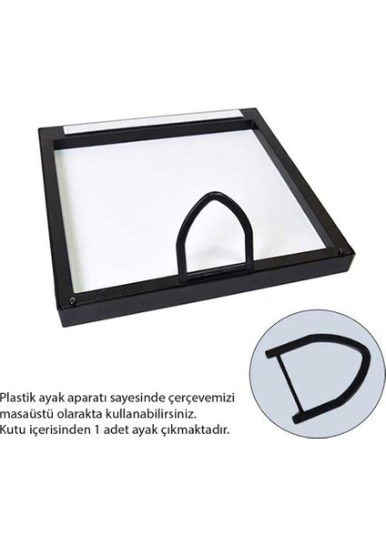 Yapışan Çerçeve Kare Sök Tak Çerçeveler Kırmızı Renk 20X20CM