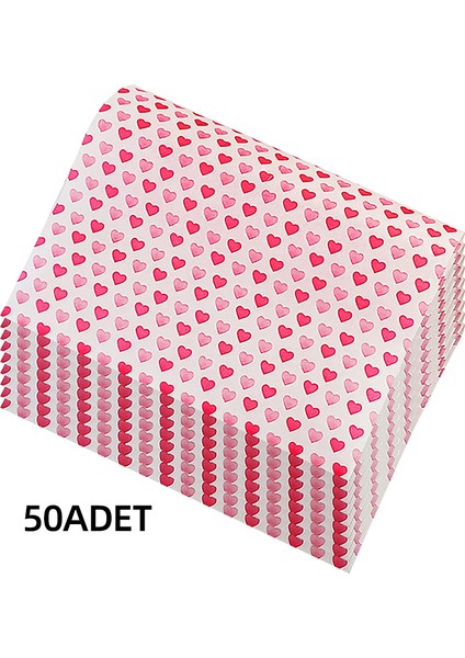 50 Adet Pişirme Kağıdı Aşk Yağlı Kağıt Kağıt Su Geçirmez Kağıt Gıda Sargısı Kağıt Sandviç Sarmalayıcıları Tatlılar Kek Peynir Pişirme Kağıdı (Yurt Dışından)