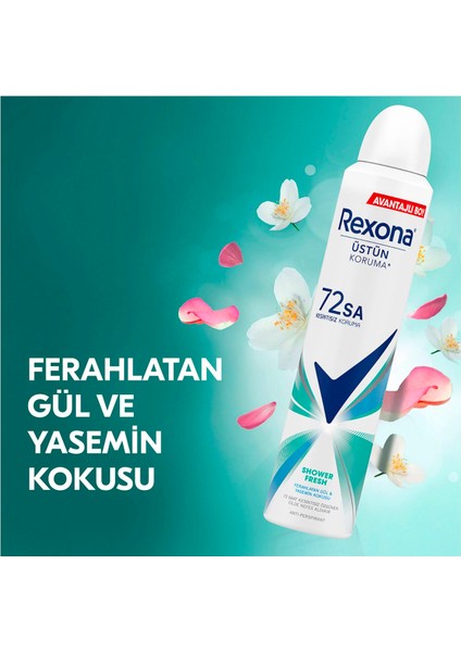 Kadın Sprey Deodorant Shower Fresh 72 Saat Kesintisiz Üstün Koruma 200 ml X2 indirimleri