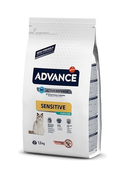 Sensitive Somonlu Kısırlaştırılmış Hassas Kedi Maması 1.5 kg