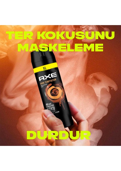 Erkek Sprey Deodorant Dark Temptation Xl 48 Saat Etkileyici Koku 200 ml X3