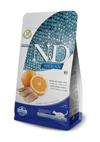 Ocean Ringa Balık ve Portakallı Kedi Maması 1.5 kg