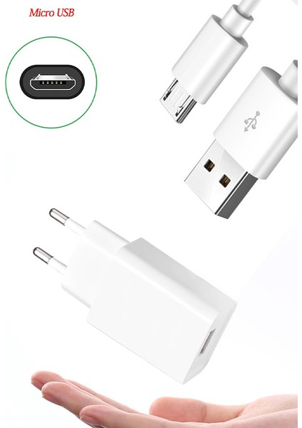 Tüm Android Telefonlara Uyumlu Micro USB 15WATT Hızlı Şarj Aleti Cihazı Data Veri Aktarım Kablo 3.1AMPER Şarz Kablosu ve Adaptör