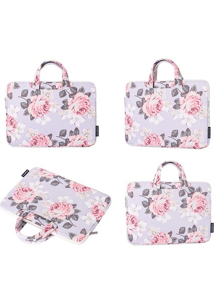 H40-B01 Beyaz Gül Desenli Laptop Çantası , Boyut: 13 Inç (Yurt Dışından) fırsatları