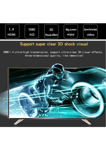 0411 1.8m HDMI 1.4 Sürüm Erkek - Erkek Video Kablosu (Yurt Dışından) indirimleri