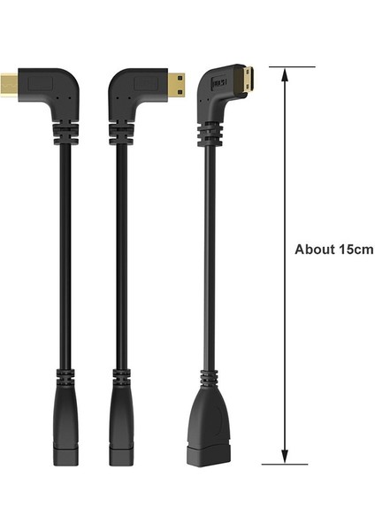 16CM HDMI Erkek - HDMI 19 Pin Kadın Kablosu (Yurt Dışından) modelleri