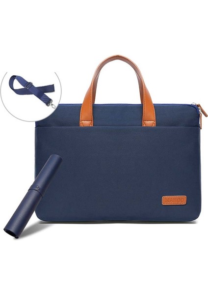 13,3-14 Inç Laptop Çantası, Renk: Lacivert+Siyah Mouse Pad (Yurt Dışından)