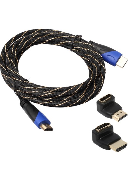 0411 5m HDMI Bent Adaptörlü Erkek-Erkek Video Kablosu (Yurt Dışından) indirimleri