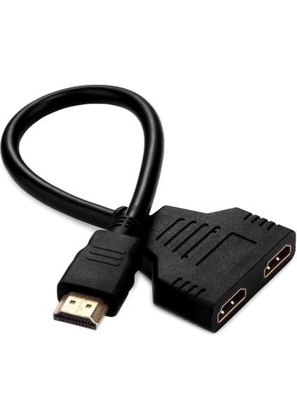 30CM HDMI Erkek Ila Çift HDMI Dişi Kablo Konnektör Adaptörü (Yurt Dışından)