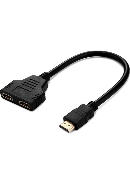 30CM HDMI Erkek Ila Çift HDMI Dişi Kablo Konnektör Adaptörü (Yurt Dışından) fiyatları