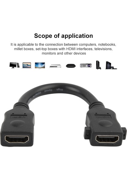 18CM 19 Pin Kadın - Kadın HDMI Kablosu (Yurt Dışından) modelleri