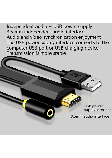 2m HDMI - VGA Kablosu (Yurt Dışından)