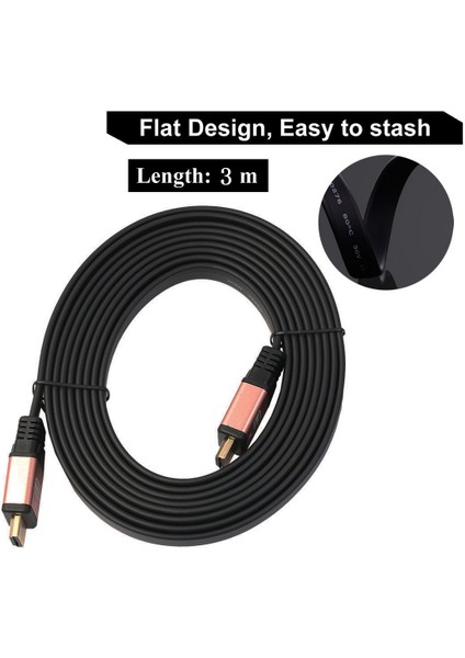 HDMI 2.0 3m Hdf4-Hdmı Kablosu 4khdmı Kablosu (Yurt Dışından) indirimleri