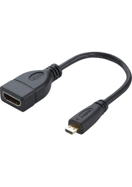 17CM Mikro HDMI Erkek - HDMI Kadın Adaptör Kablosu (Yurt Dışından)