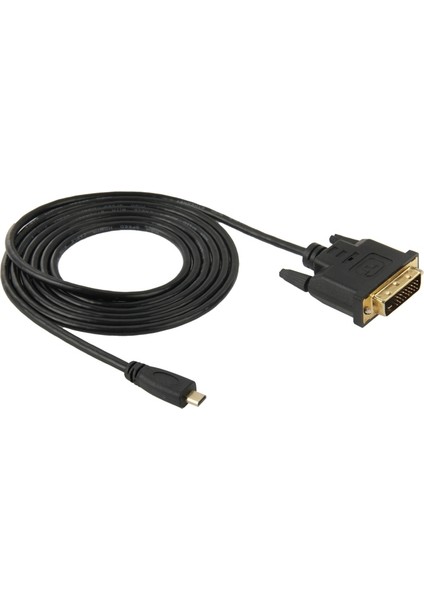 1.8m Mikro HDMI (Type-D) Erkek Ila DVI 24+1 Kablo (Yurt Dışından)