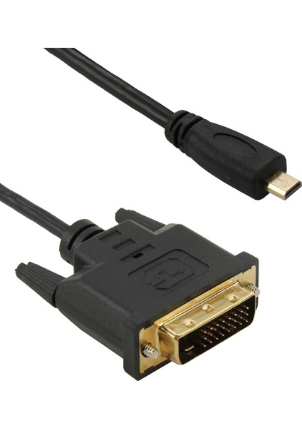 1.8m Mikro HDMI (Type-D) Erkek Ila DVI 24+1 Kablo (Yurt Dışından)