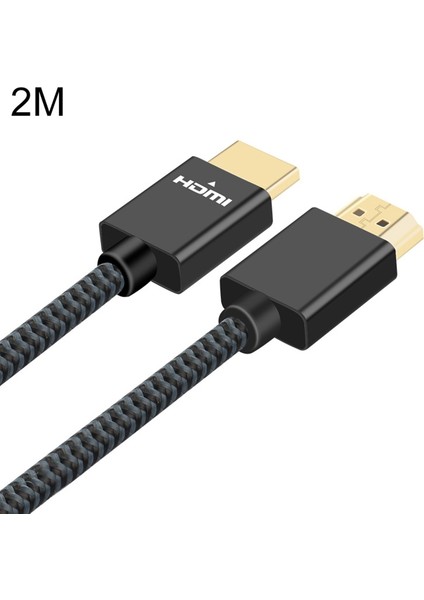 Yuekeda Altın Kaplama Baş HDMI 2.0 Erkek-Erkek Naylon Örgülü Kablo (Yurt Dışından)