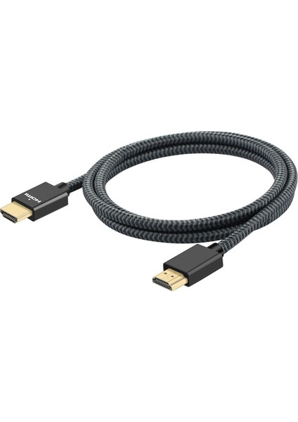 Yuekeda Altın Kaplama Baş HDMI 2.0 Erkek-Erkek Naylon Örgülü Kablo (Yurt Dışından)