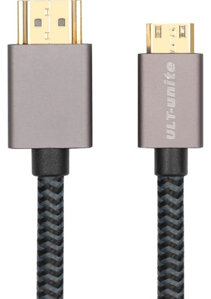 Yuekeda HDMI 2.0 Erkek - Mini HDMI Erkek Naylon Örgülü Kablo (Yurt Dışından)