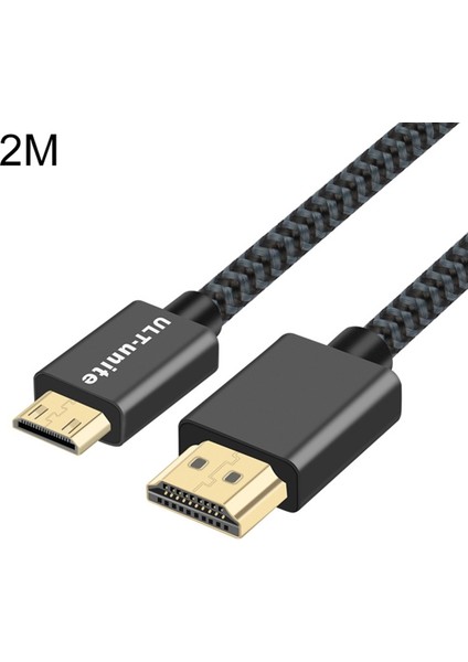 Yuekeda HDMI 2.0 Erkek - Mini HDMI Erkek Naylon Örgülü Kablo (Yurt Dışından)