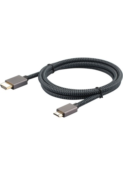 Yuekeda HDMI 2.0 Erkek - Mini HDMI Erkek Naylon Örgülü Kablo (Yurt Dışından)