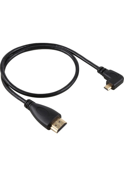 50CM HDMI Erkek-Mikro HDMI Erkek Sağ Açılı Kablo (Yurt Dışından)