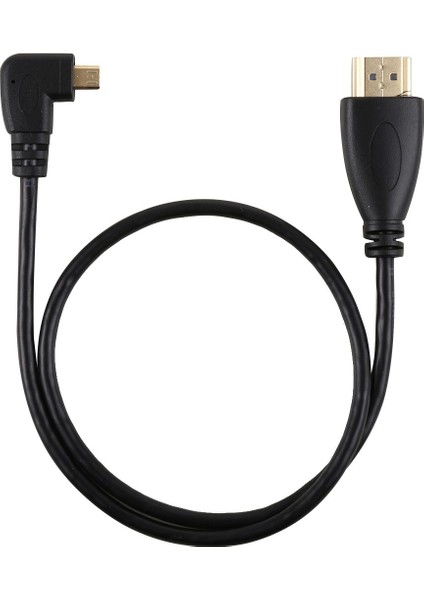50CM HDMI Erkek-Mikro HDMI Erkek Sağ Açılı Kablo (Yurt Dışından)