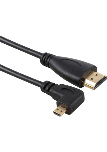 50CM HDMI Erkek - Mikro HDMI Erkek Sol Bükülme Kablosu (Yurt Dışından)