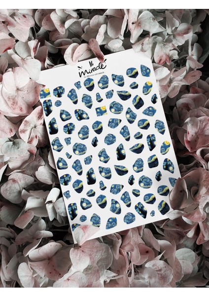 Van Gogh Tırnak Dövmesi Tırnak Tattoo Nail Art Tırnak Sticker