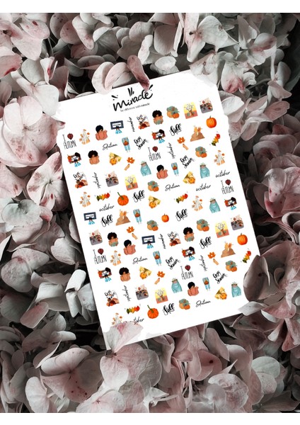 Fall/autumn Petite Tırnak Dövmesi Tırnak Tattoo Nail Art Tırnak Sticker