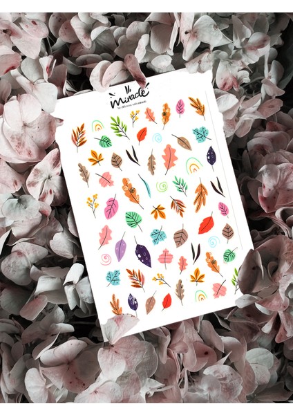 Fall/autumn Leaves Pattern Tırnak Dövmesi Tırnak Tattoo Nail Art Tırnak Sticker