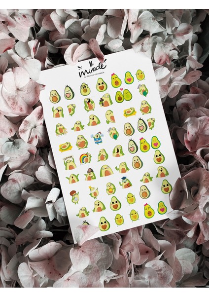 Avokado Tırnak Dövmesi Tırnak Tattoo Nail Art Tırnak Sticker