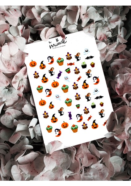 Halloween Animals Mix Tırnak Dövmesi Tırnak Tattoo Nail Art Tırnak Sticker