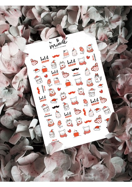 Christmas Scarves Tırnak Dövmesi Tırnak Tattoo Nail Art Tırnak Sticker