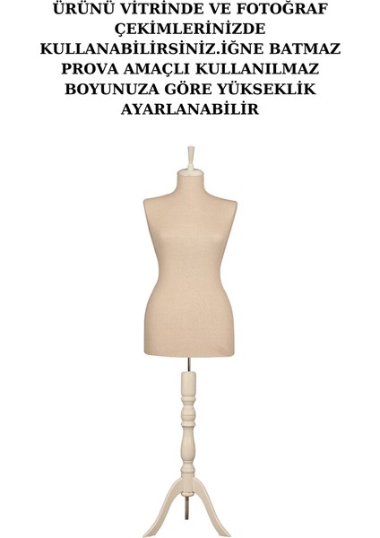 6 Adet Vitrin Amaçlı 36 Beden Terzi Mankeni Vitrin Mankeni Cansız Manken (Iğne Batmaz)