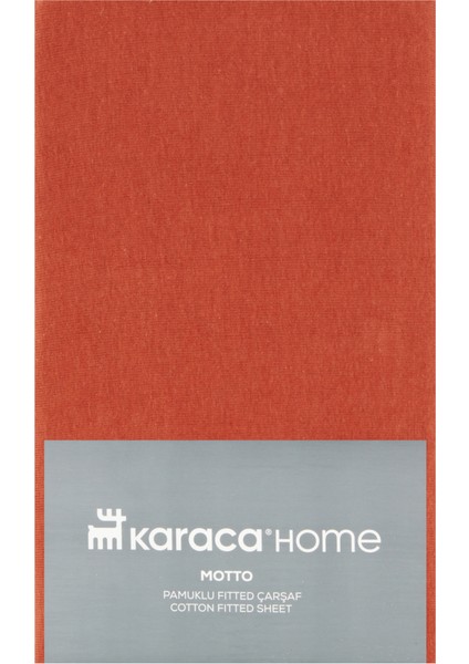 Motto Penye Tek Kişilik Fitted Çarşaf 100X200+30 cm Turuncu