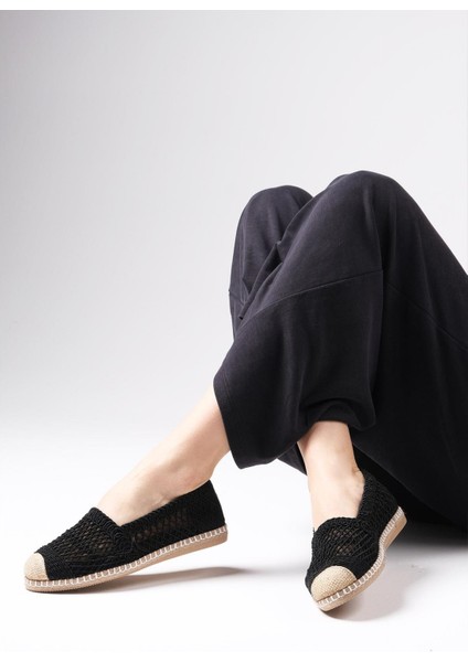 Barbara Siyah Renk Örgü Kadın Espadril Ayakkabı fırsatları
