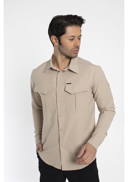 Outdoor - Erkek Bej Spor Gömlek - 7132-02 fiyatları