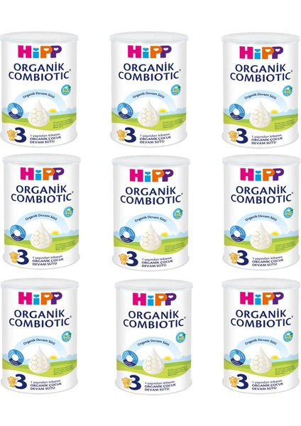 3 Organik Combiotic Devam Sütü 350gr 9 Adet