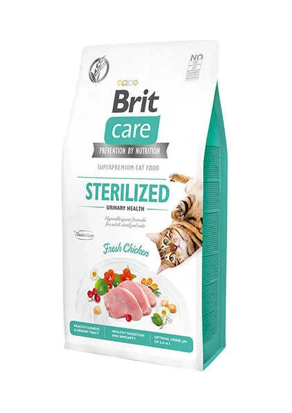 Brit Care Hipoalerjenik Sterilized Urinary Tahılsız Tavuklu Kısırlaştırılmış Kedi Maması 7 kg - Farmapets