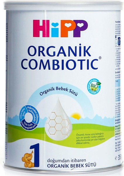 1 Organik Combiotic Bebek Sütü 350gr 12 Adet