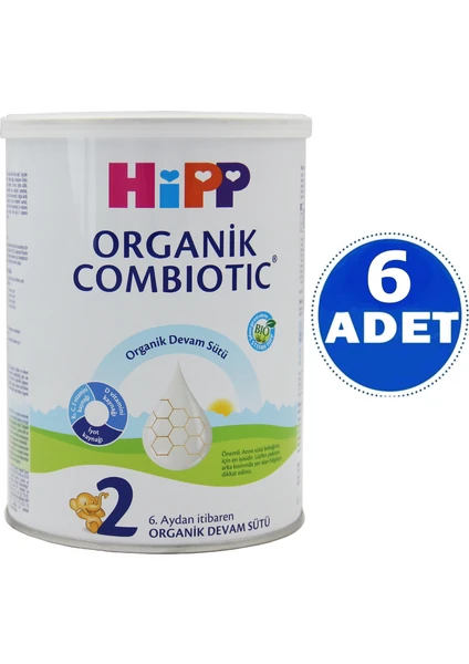 2 Organik Combiotic Devam Sütü 350 gr 6 Adet